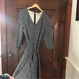 Lane Bryant Black and White Midi Dress